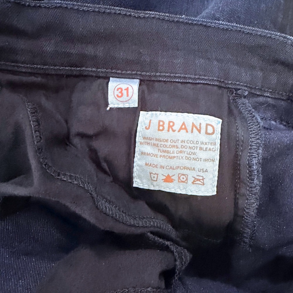 J Brand Martini Flare Jeans Dynamite Dark Wash Size 31 Low Rise 70s Retro - Picture 7 of 7